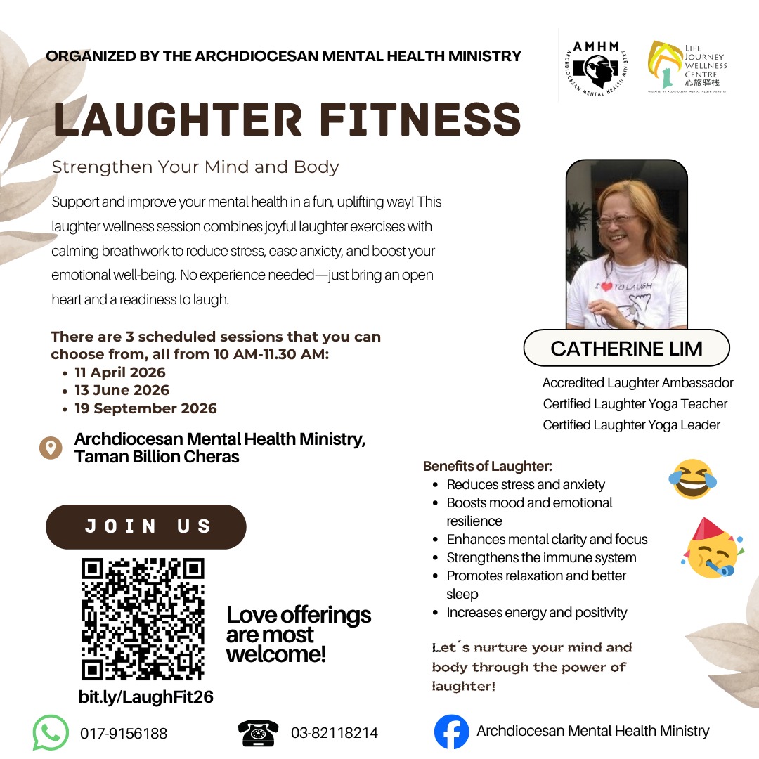 Laughter Fitness: Strengthen Your Mind and Body to support and improve your mental health in a fun, uplifting way! This laughter wellness session combines joyful laughter exercises with calming breathwork to reduce stress, ease anxiety, and boost your emotional well-being. No experience needed—just bring an open heart and a readiness to laugh.